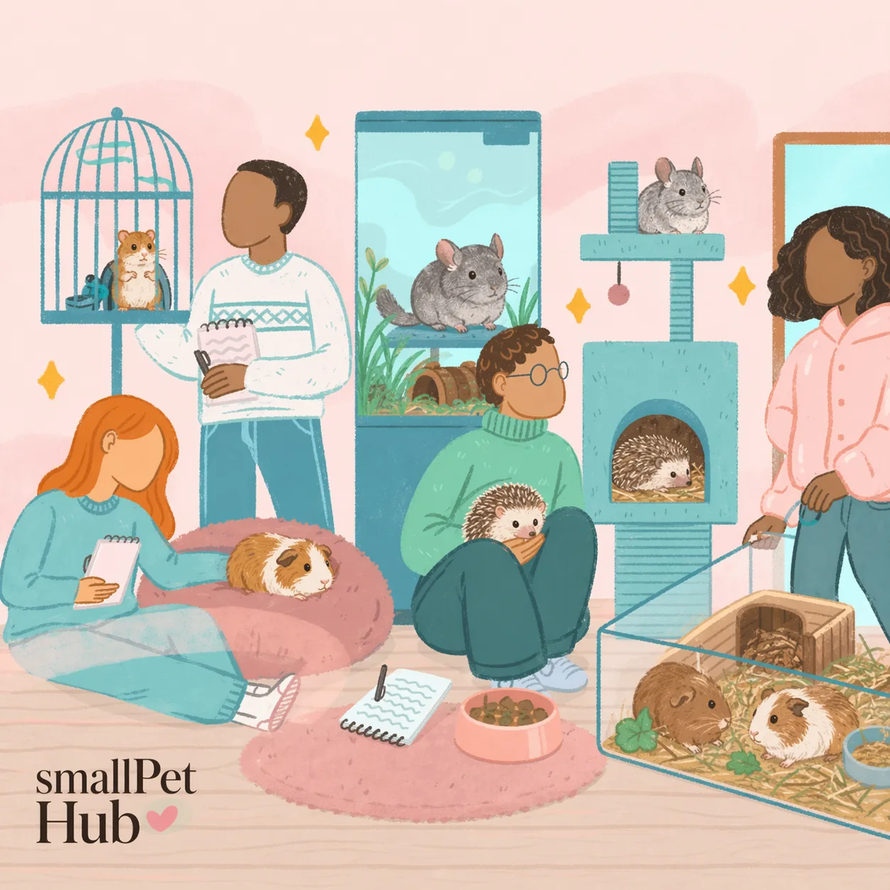 Small Pets Club team with their small pets