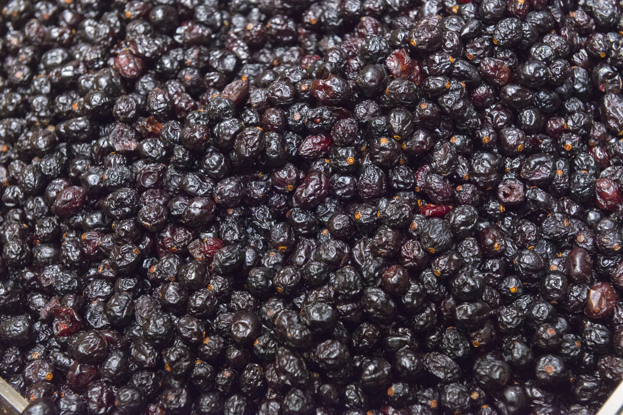 Pile of dried black currants.