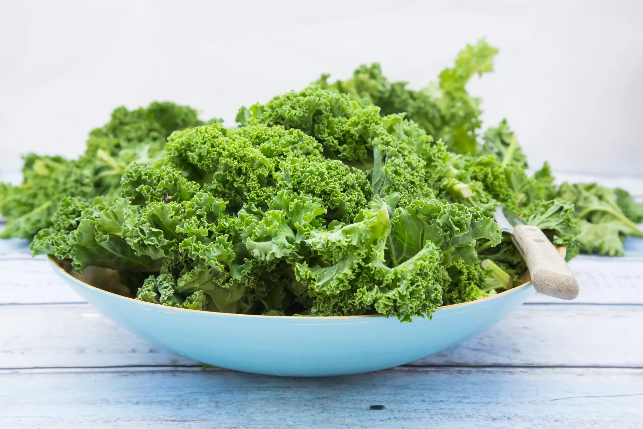 Bowl of raw kale
